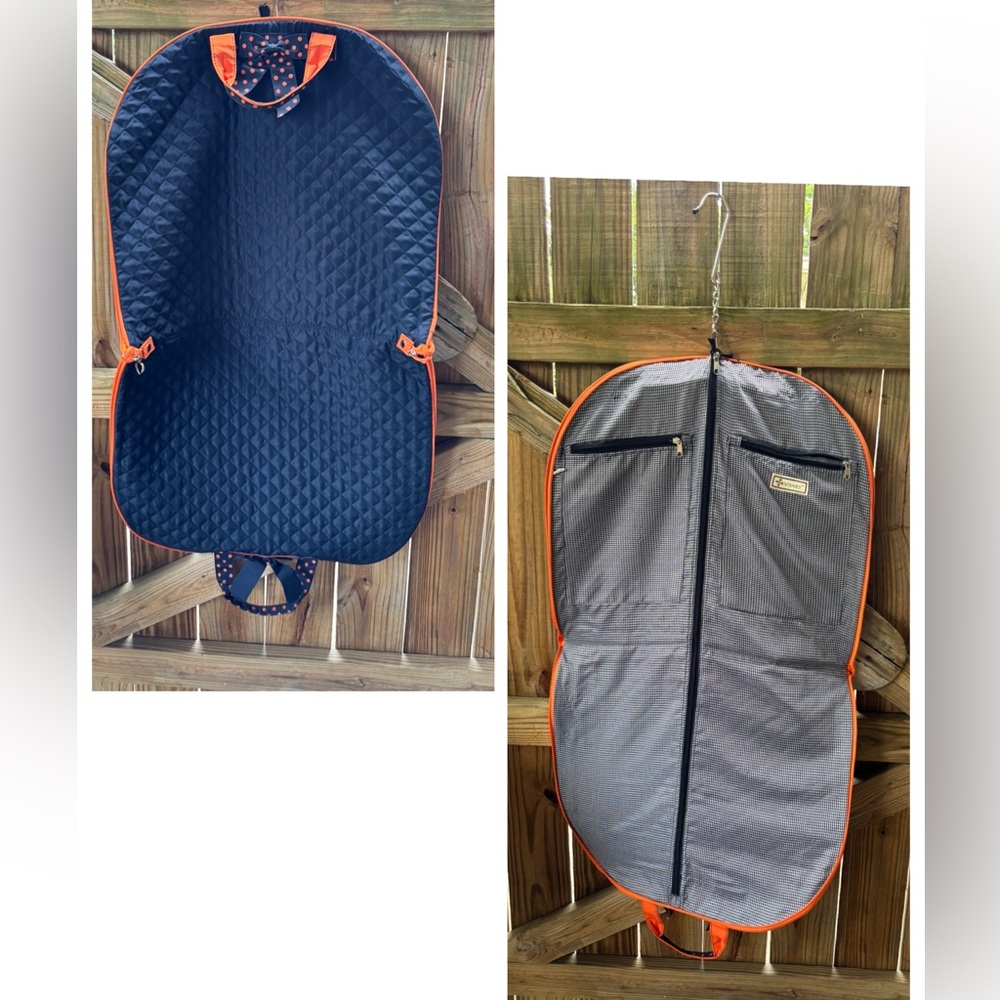 Vivary Blue & Orange Hanging Garment Bag